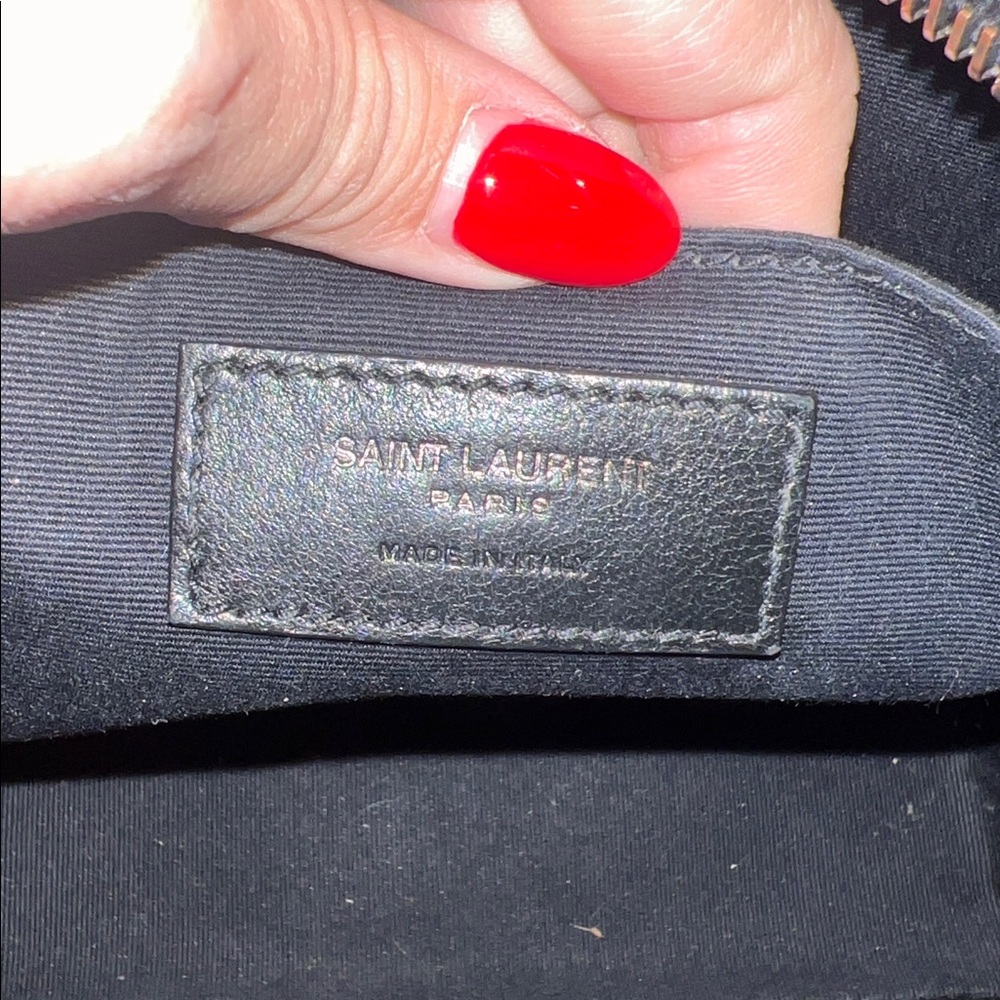 Saint Laurent Lou Camera Bag - Black/Gunmetal Logo - Picture 10 of 14